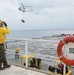 Sailors conduct a Vertical Replenishment-at-Sea aboard USNS Mercy