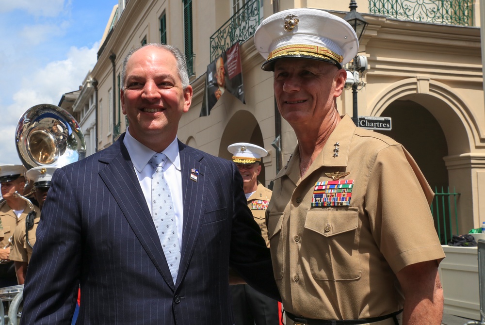 Marine from Marine Forces Reserve attend New Orleans Tricentennial Ceremony