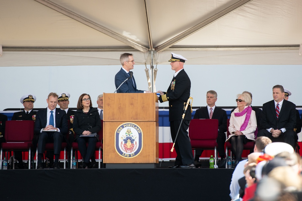 USS Portland (LPD 27) commissioning ceremony