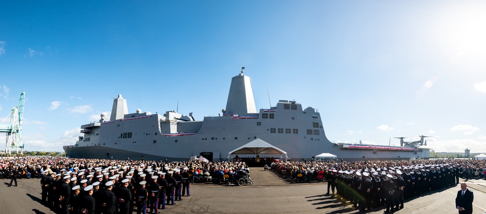 USS Portland (LPD 27) commissioning ceremony