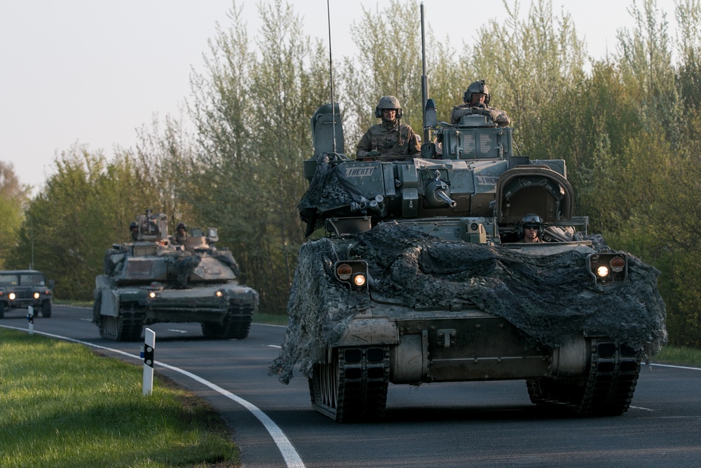 Dagger Brigade Conducts Tactical Road March During Combined Resolve X