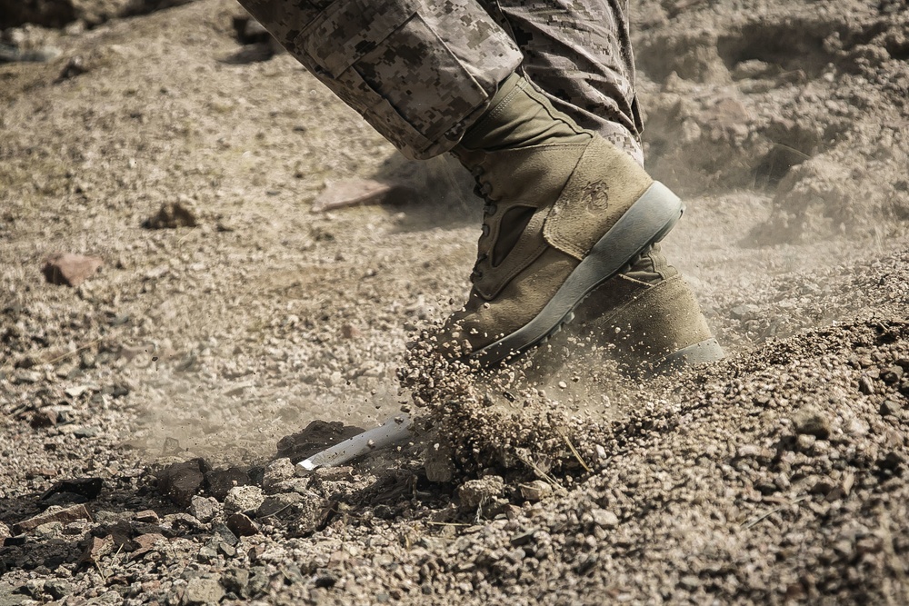 Fox Company rehearses prior to live-fire training during Eager Lion 2018