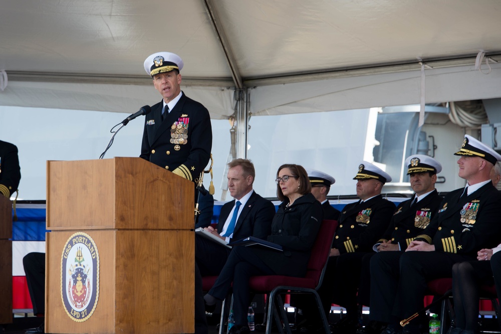 USS Portland Commissioning Ceremony