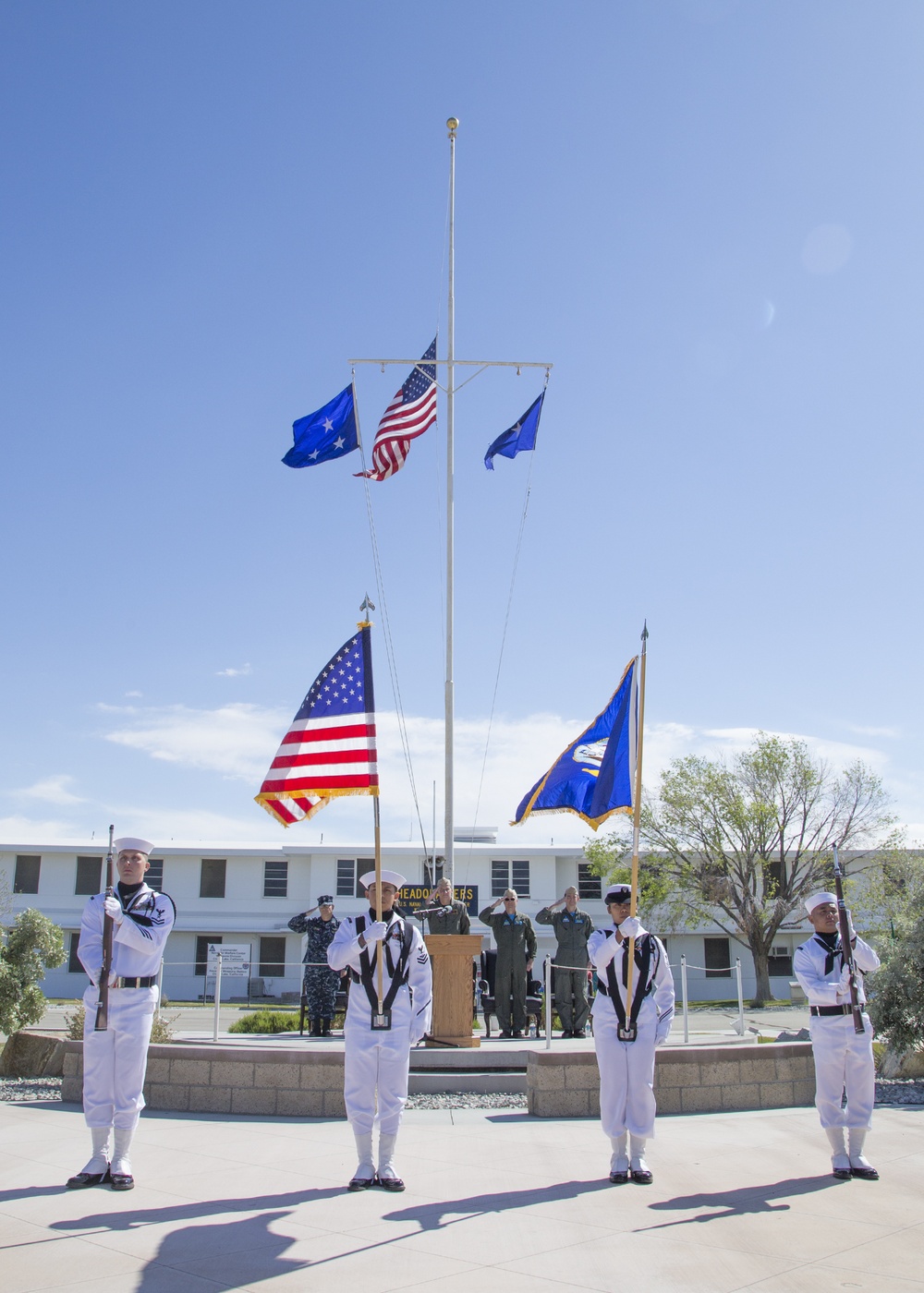 NAWS color guard at NAWCWD Change of Command April 19, 2018