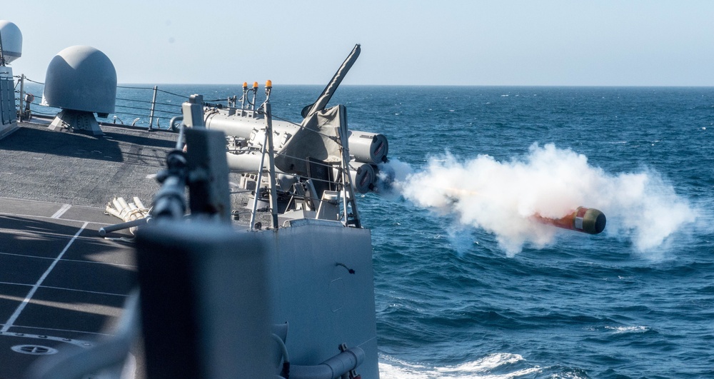 John C. Stennis Carrier Strike Group Cruiser-Destroyer Warships Underway for Surface Warfare Advanced Tactical Training (SWATT)