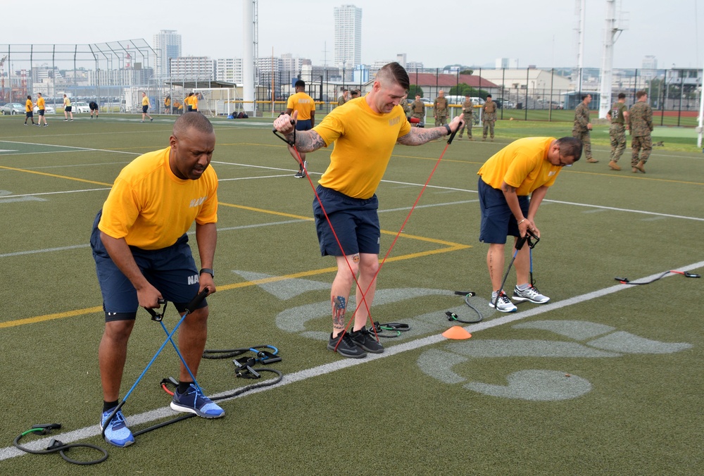 PACFLT CMC Joins FLEACT Yokosuka for PT