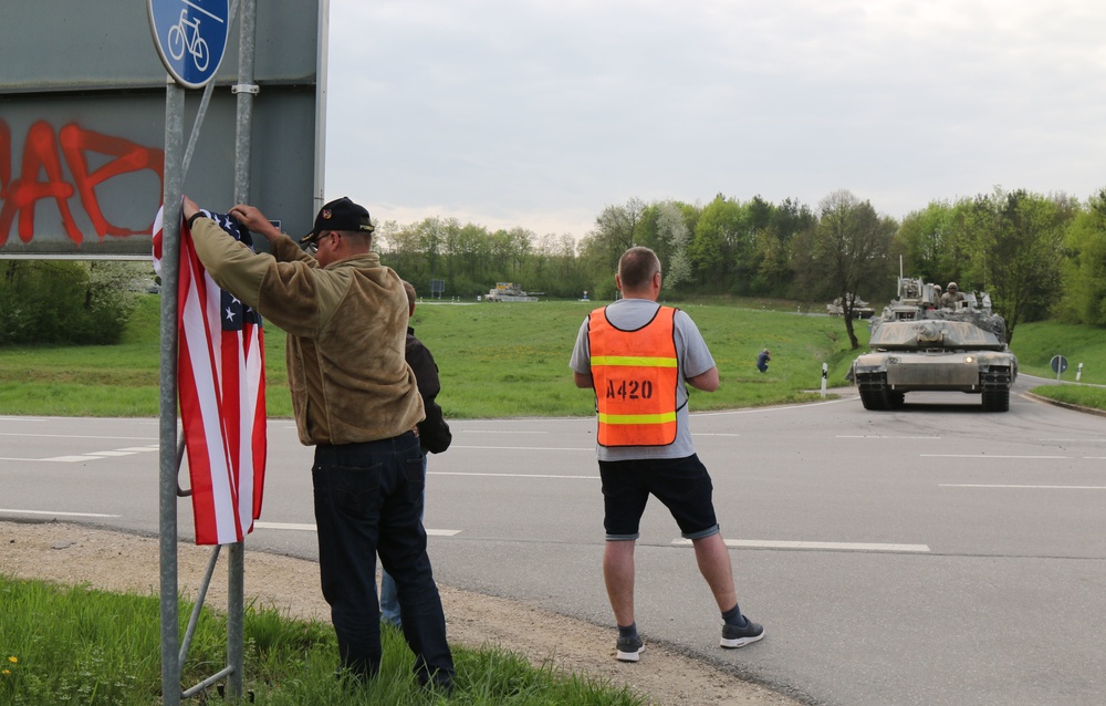 Largest tactical road march on German roads in 15 years