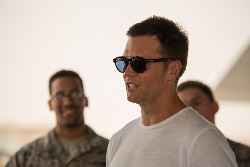 Tom Brady visits 379th AEW