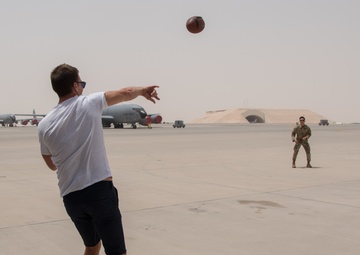 Tom Brady visits 379th AEW