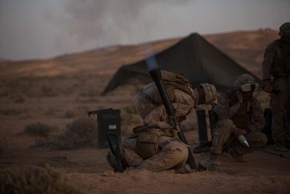 BLT 2/6 Conducts Live-Fire Mortar Range in support of Eager Lion