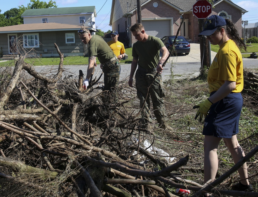 U.S. Marines and Sailors Help the New Orleans Community