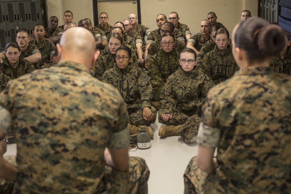 New Marines receive mentorship during fourth phase on Parris Island