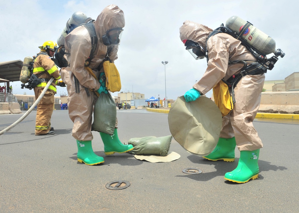 Fuel spill exercise takes place at Camp Lemonnier