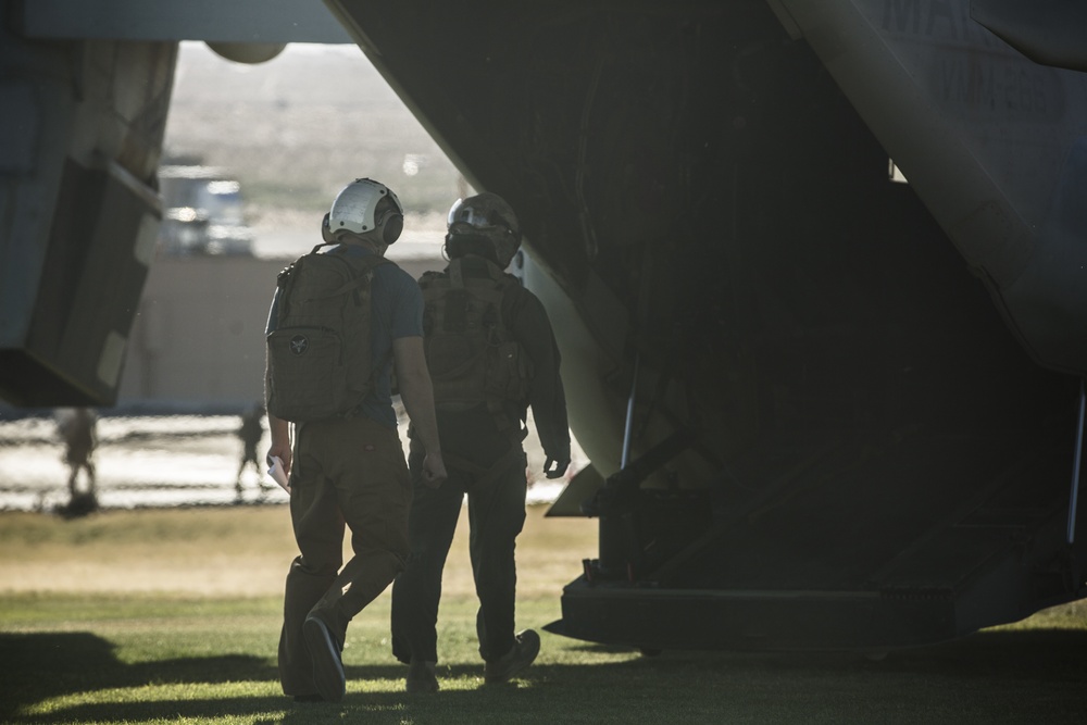 NEO flies into the Combat Center