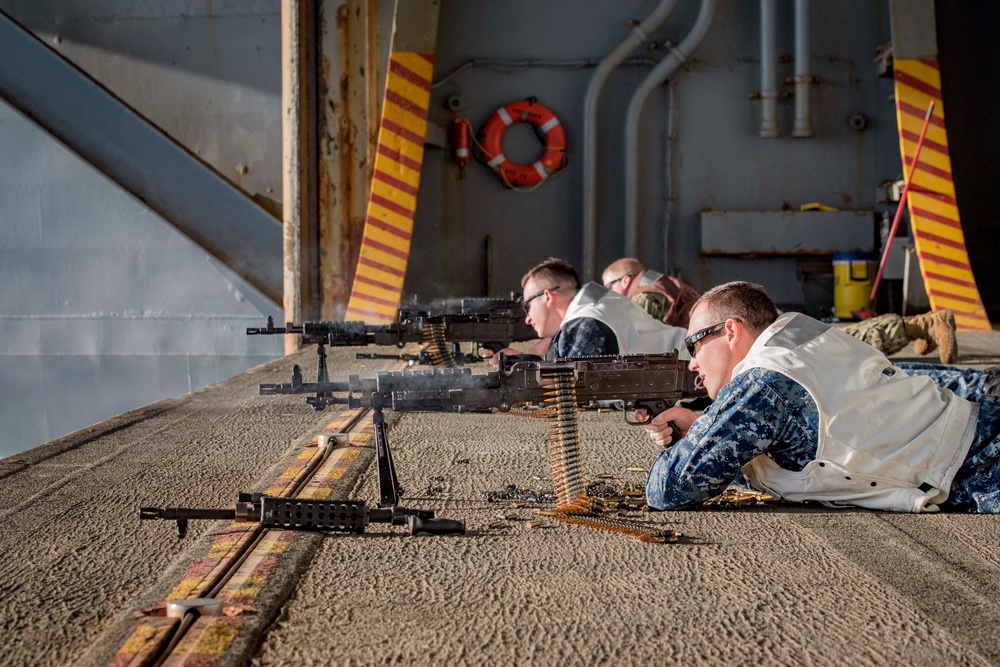 Gun Quarters Drill Aboard CVN 77
