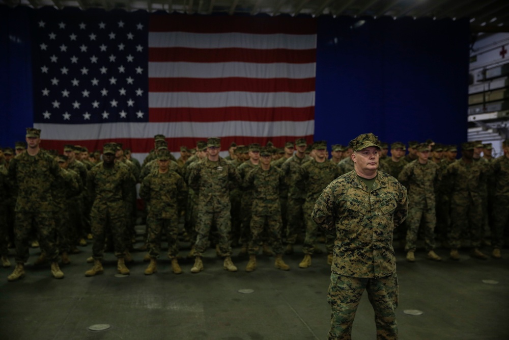 Lt Gen. McMillan Visits the Marines of USS Kearsarge