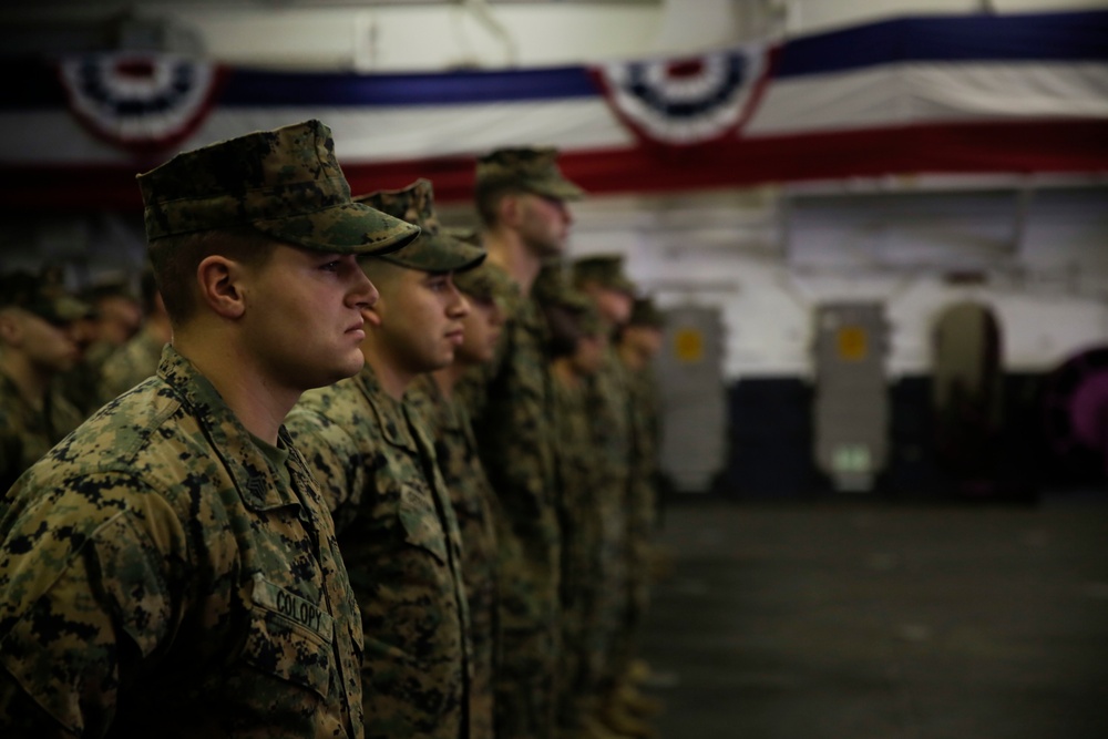 Lt Gen. McMillan Visits the Marines of USS Kearsarge