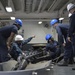 BLR Sailors secure the anchor.