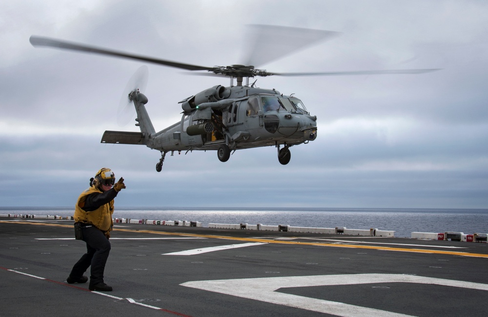 Flight operations aboard USS Bonhomme Richard