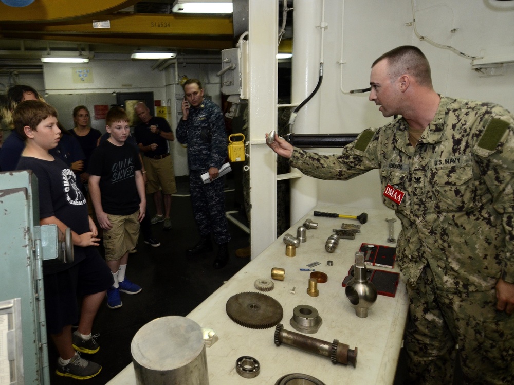 Sea Scouts Tour USS Frank Cable (AS 40)