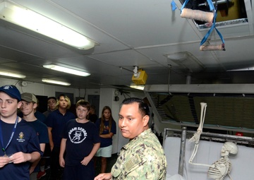 Sea Scouts Tour USS Frank Cable (AS 40)