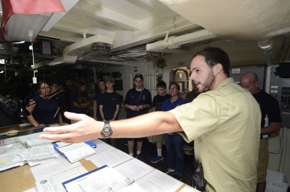 Sea Scouts Tour USS Frank Cable