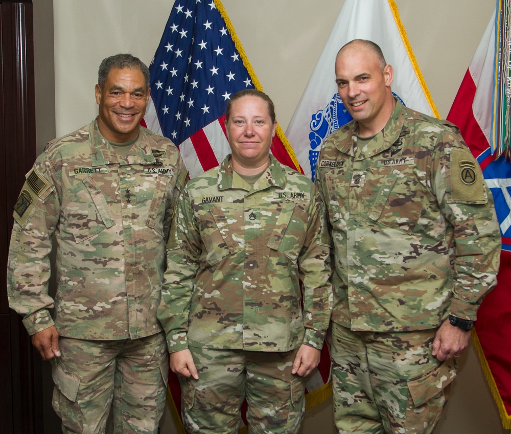 DVIDS - Images - USARCENT command team present coin to hero of the week ...