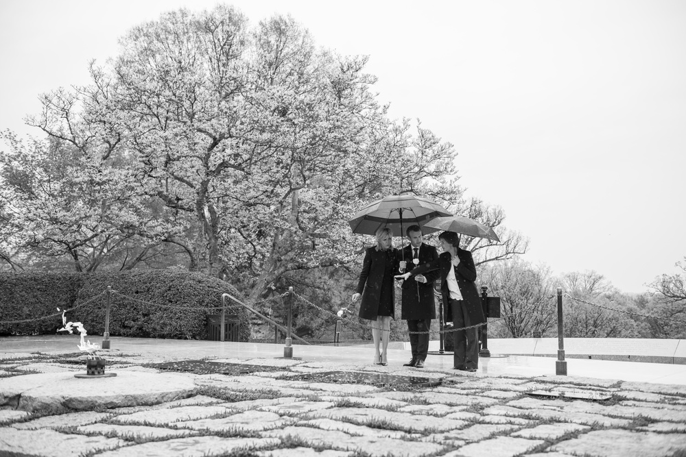 French President Emmanuel Macron Visits Arlington National Cemetery
