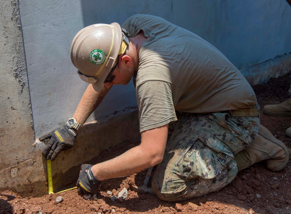 Seabees attached to Naval Mobile Construction Battalion (NMCB) 5 conduct engineering projects for PP18