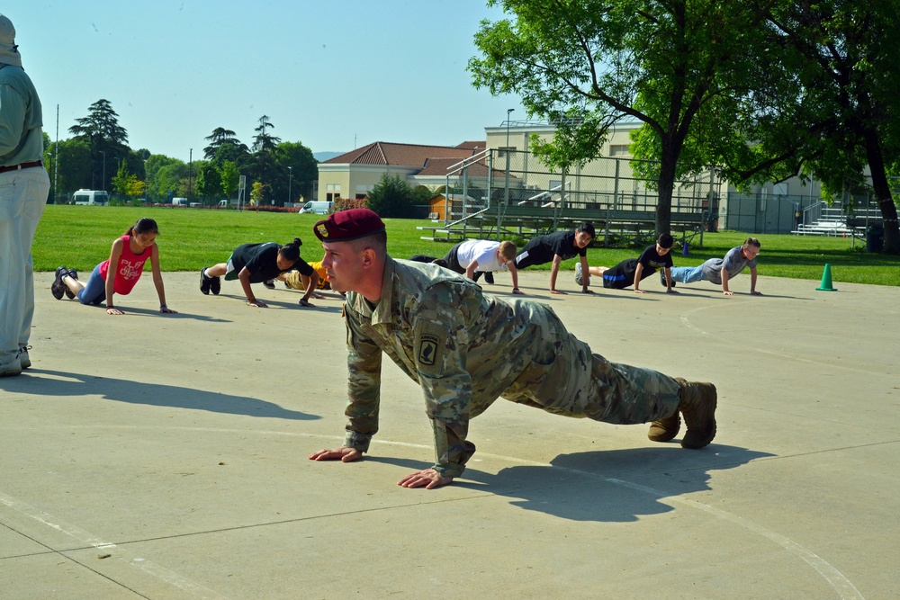 Boot Camp at Villaggio Middle School, Vicenza April 26, 2018