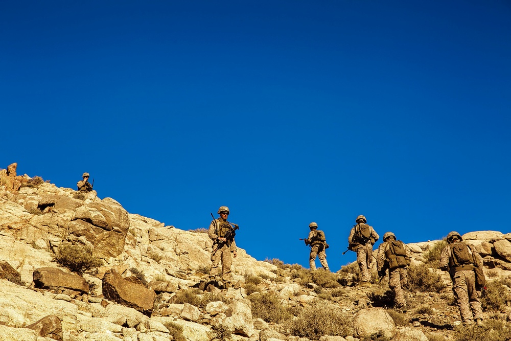 Fox Co scales mountains, engages enemy during force-on-force exercise in Jordan