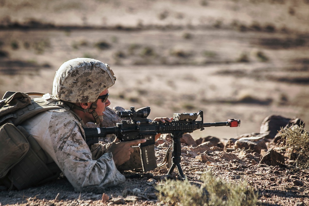 Fox Co scales mountains, engages enemy during force-on-force exercise in Jordan