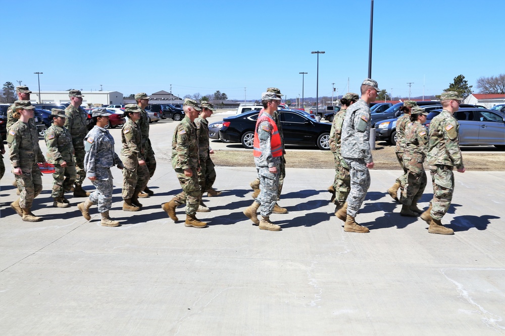 NCO Academy students hold classwide march on Army Reserve birthday at Fort McCoy