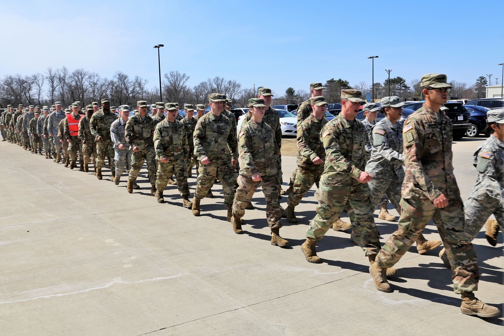 NCO Academy students hold classwide march on Army Reserve birthday at Fort McCoy