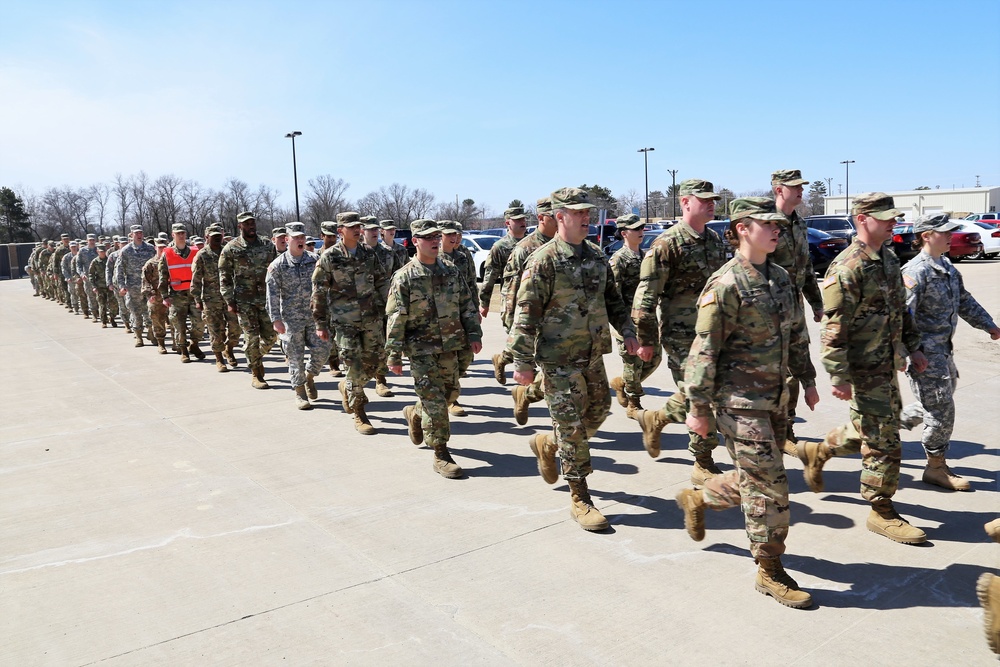 NCO Academy students hold classwide march on Army Reserve birthday at Fort McCoy