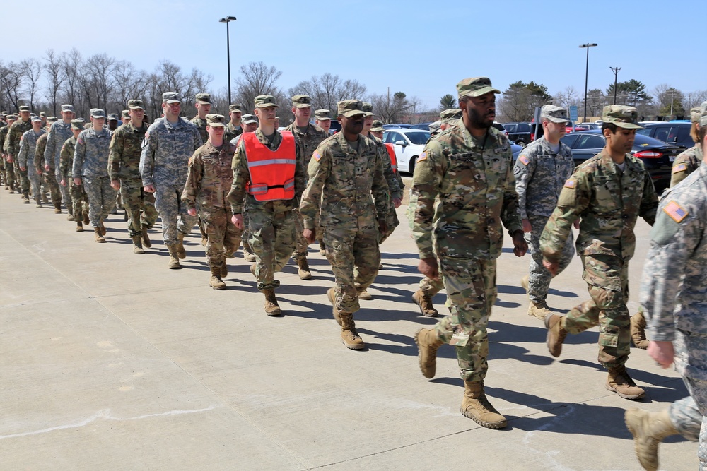 NCO Academy students hold classwide march on Army Reserve birthday at Fort McCoy