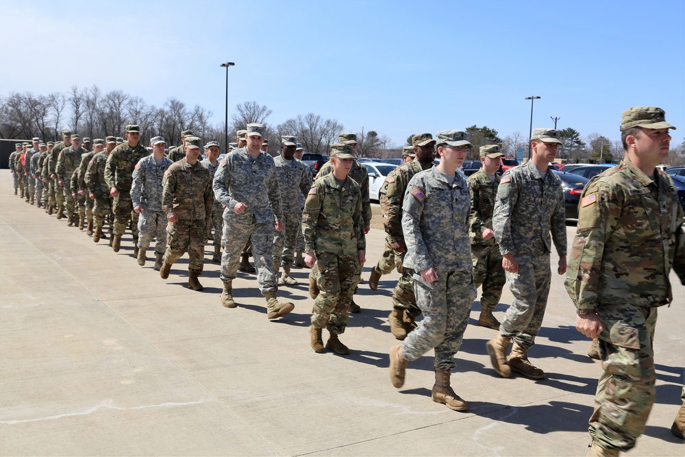 NCO Academy students hold classwide march on Army Reserve birthday at Fort McCoy