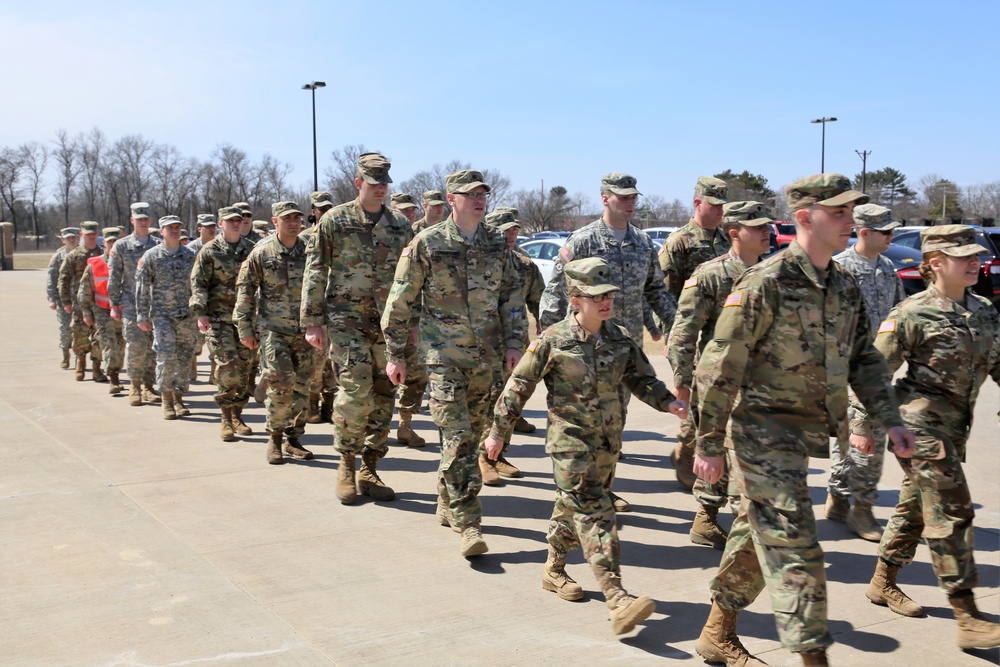 NCO Academy students hold classwide march on Army Reserve birthday at Fort McCoy