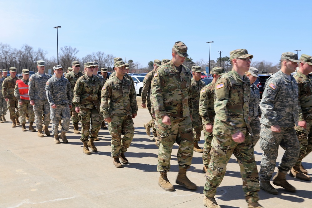 NCO Academy students hold classwide march on Army Reserve birthday at Fort McCoy