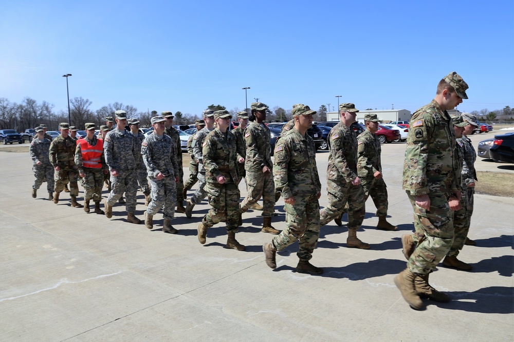 NCO Academy students hold classwide march on Army Reserve birthday at Fort McCoy