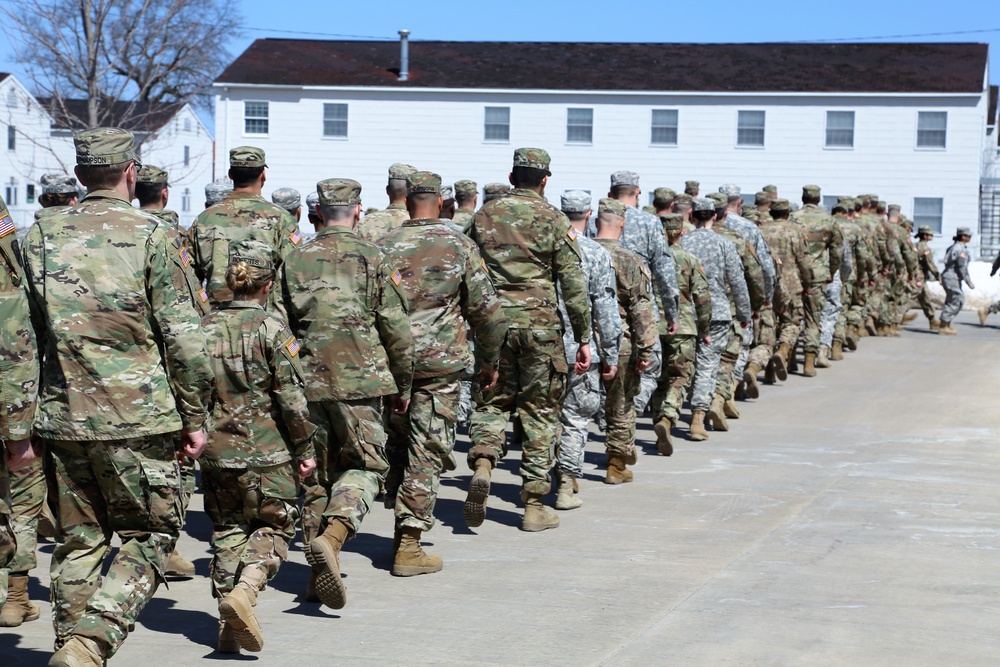 NCO Academy students hold classwide march on Army Reserve birthday at Fort McCoy