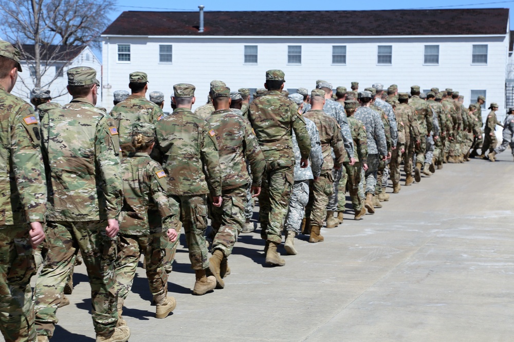 NCO Academy students hold classwide march on Army Reserve birthday at Fort McCoy