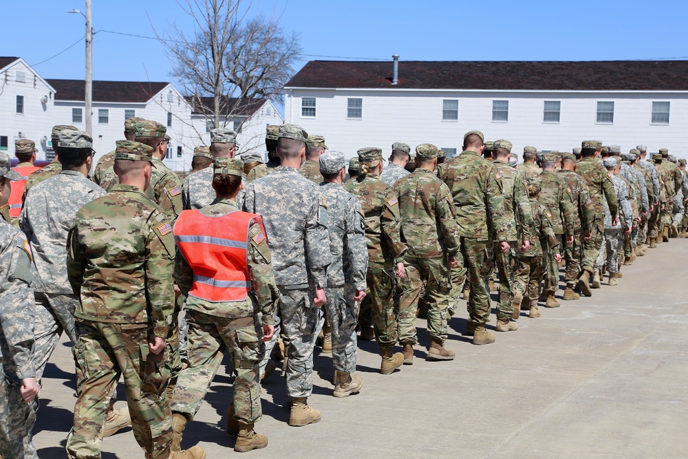 NCO Academy students hold classwide march on Army Reserve birthday at Fort McCoy