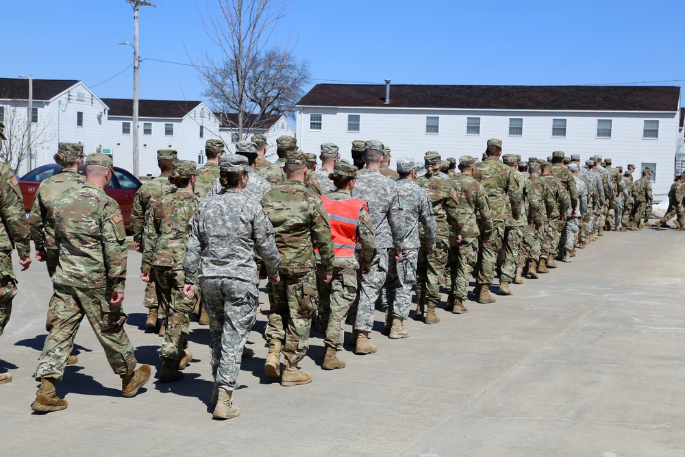 NCO Academy students hold classwide march on Army Reserve birthday at Fort McCoy