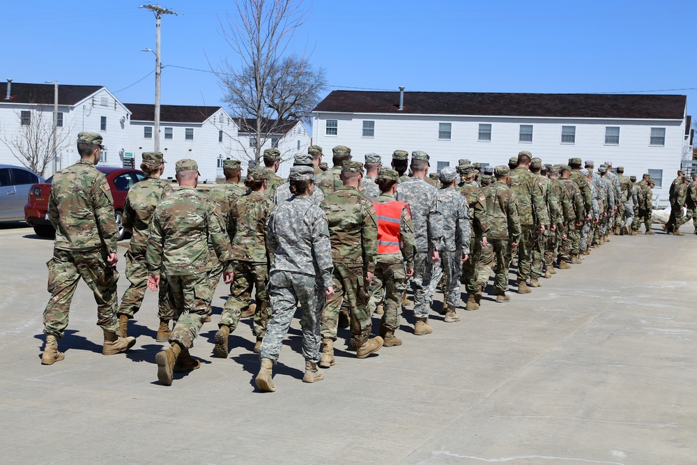 NCO Academy students hold classwide march on Army Reserve birthday at Fort McCoy