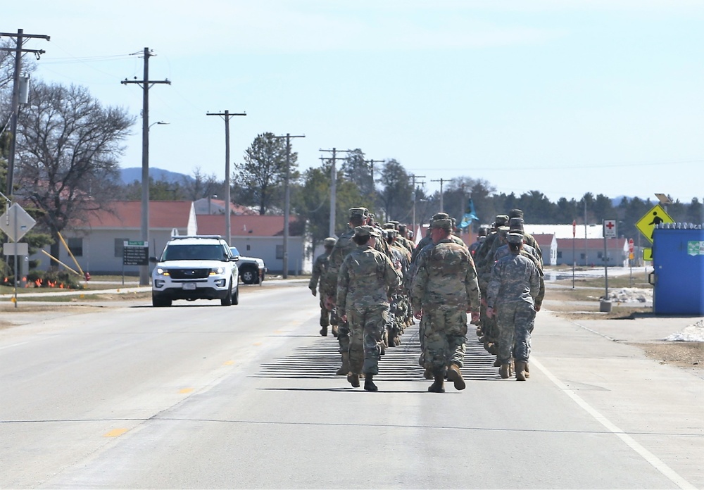 NCO Academy students hold classwide march on Army Reserve birthday at Fort McCoy