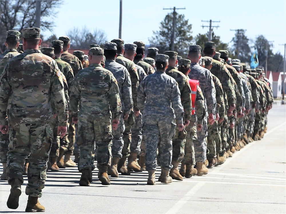 NCO Academy students hold classwide march on Army Reserve birthday at Fort McCoy