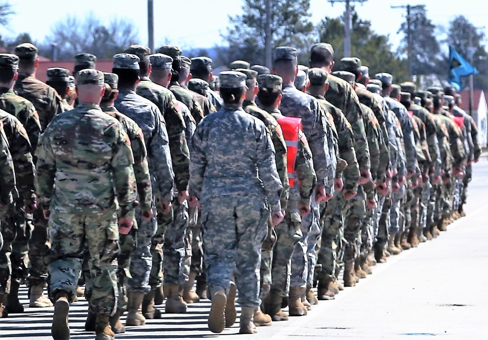 NCO Academy students hold classwide march on Army Reserve birthday at Fort McCoy