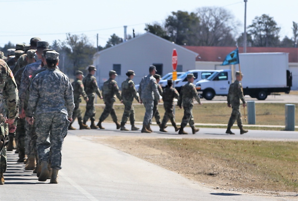 NCO Academy students hold classwide march on Army Reserve birthday at Fort McCoy