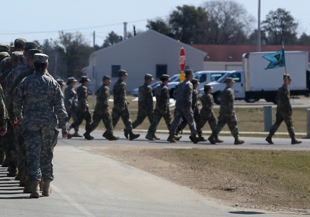 NCO Academy students hold classwide march on Army Reserve birthday at Fort McCoy